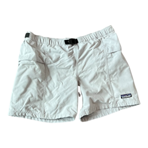 PATAGONIA Gray Belted Nylon Shorts, with MESH LINER, WOMEN'S L